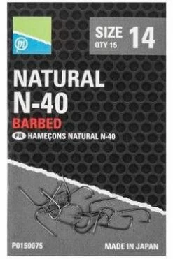 Preston Innovations Natural N-40 Hooks - Spade hooks