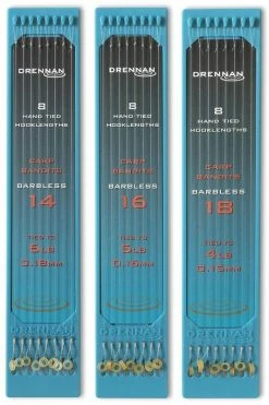 Drennan Hooklength Plate Barbless Carp Bandits - Hair rigs & hook hairs