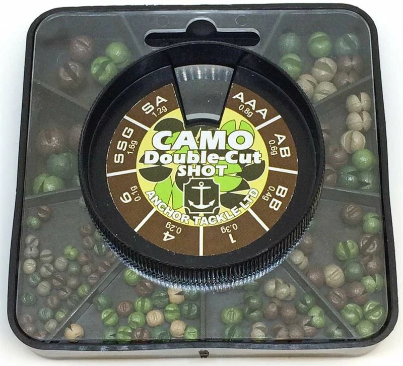 Anchor Camo Double-Cut Shot 8 Division Square Dispenser - Split shot 1 Anchor Camo Double-Cut Shot 8 Division Square Dispenser - Split shot