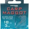 Drennan Hooks To Nylon Barbless Carp Maggot -