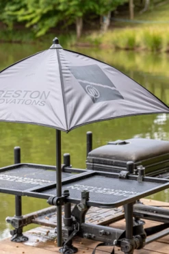 Preston Innovations Offbox Grey Bait Brolly - Bait umbrellas -Coarse Fishing Store xcjosacp637383506264500066