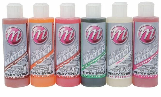 Mainline Match Carp & Coarse Sticky Syrups - Attractors & dips 1 Mainline Match Carp & Coarse Sticky Syrups - Attractors & dips