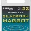 Drennan Silverfish Maggot Barbless Spade Hooks -