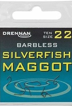 Drennan Silverfish Maggot Barbless Spade Hooks -