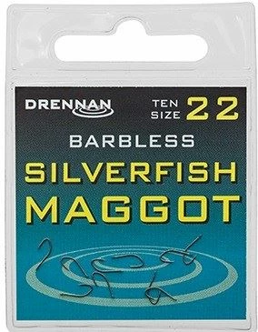 Drennan Silverfish Maggot Barbless Spade Hooks - 1 Drennan Silverfish Maggot Barbless Spade Hooks -